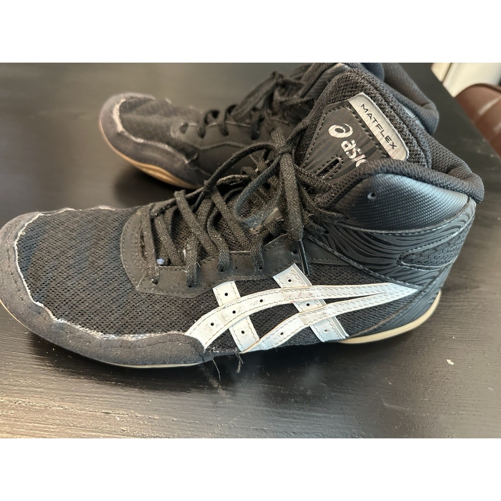 ASICS Matflex Shoes Mens Size 9.5 Black Wrestling High Top Sneakers